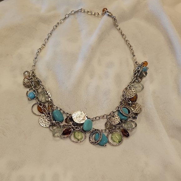 Premier Designs Turquoise and Amber Necklace - Picture 6 of 6